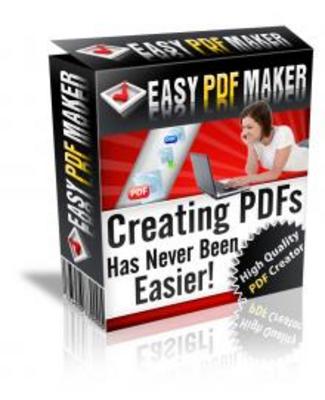 Product picture Easy PDF Maker w/ Master Resell Rights